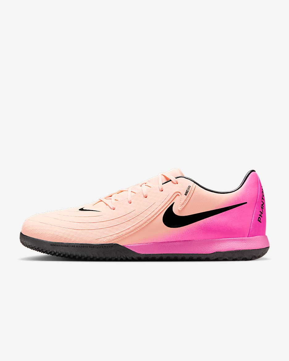 Nike Phantom GX 2 Academy IC Low-Top Football Shoes - Crimson Tint/Pink Blast/Black