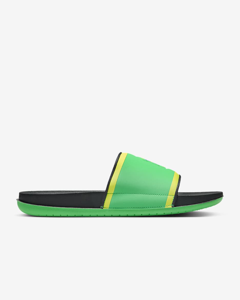 Chanclas de fútbol Nike Offcourt (Brazil) - Verde chispa/Gris humo oscuro/Amarillo dinámico