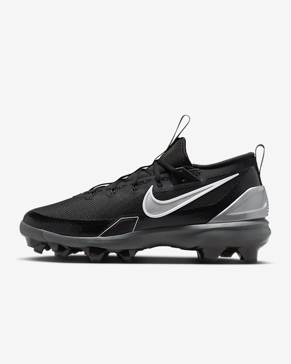 Tacos de béisbol Nike Force Trout 9 Elite MCS - Negro/Blanco/Antracita/Plata metalizado