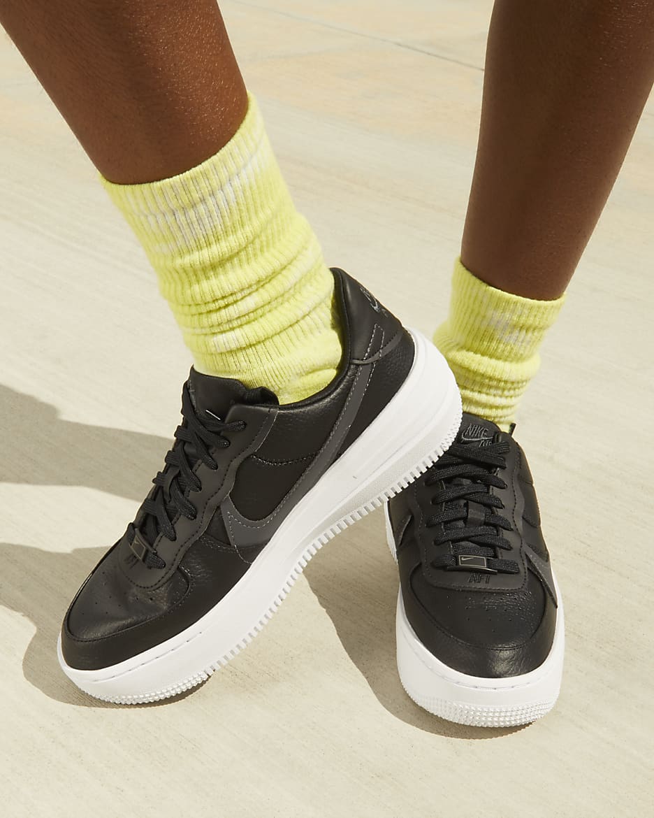 Tenis para mujer Nike Air Force 1 PLT.AF.ORM - Negro/Blanco/Negro/Antracita