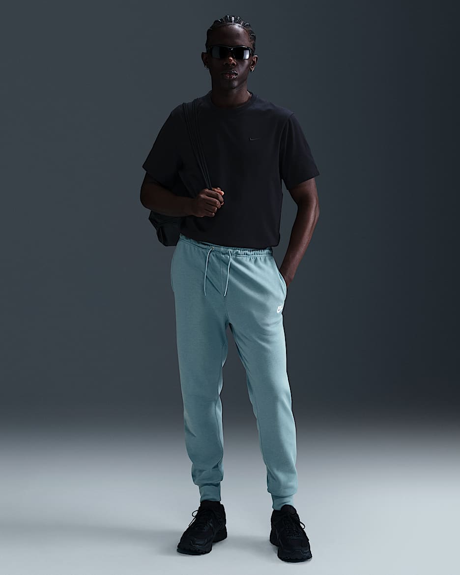 Nike Club Men's French Terry Joggers - Denim Turquoise/Denim Turquoise/White