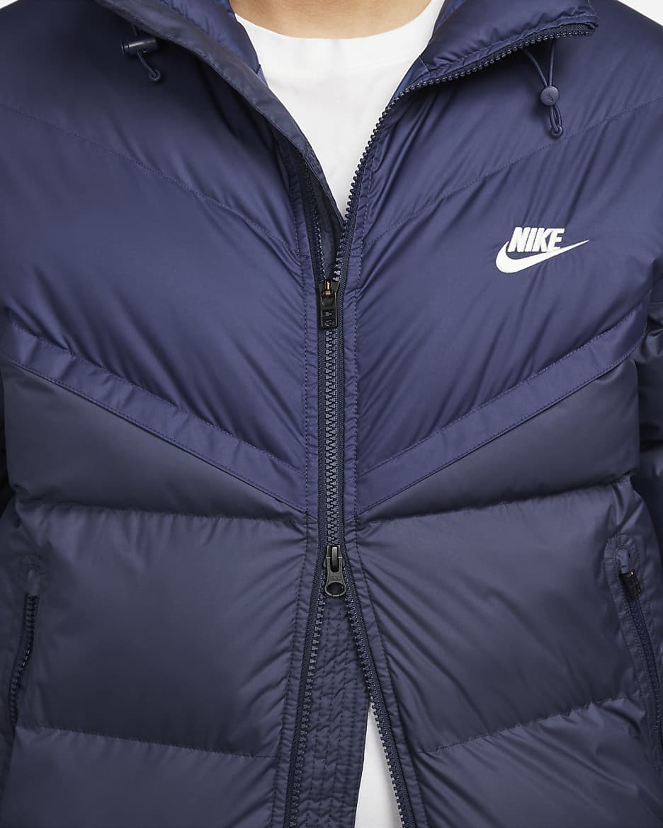 Doudoune à capuche Storm-FIT Nike Windrunner PrimaLoft® pour homme - Midnight Navy/Obsidian/Sail