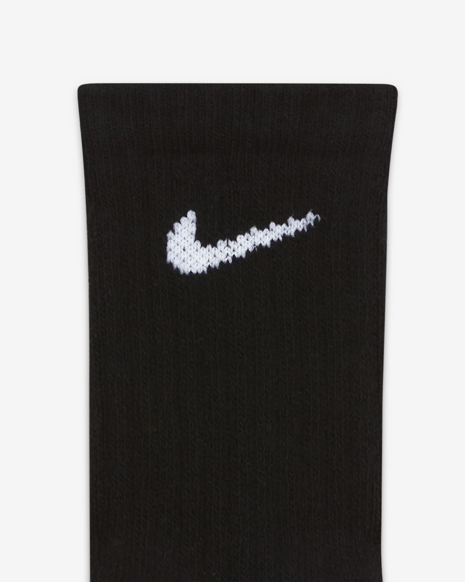 Nike Dri-FIT Performance Basics Little Kids' Crew Socks (6 Pairs) - Black