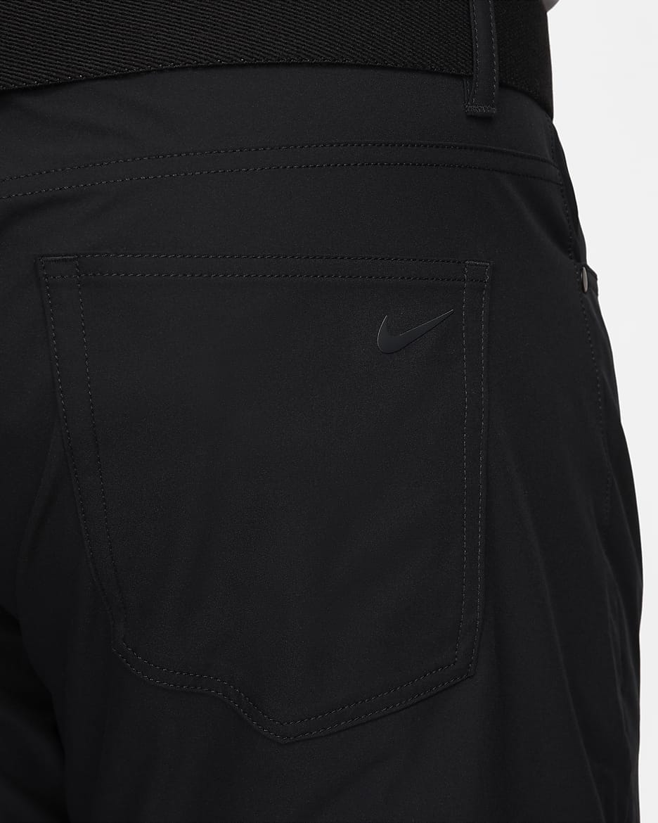 Pánské golfové kalhoty Nike Tour se zeštíhleným střihem a pěti kapsami - Černá/Černá