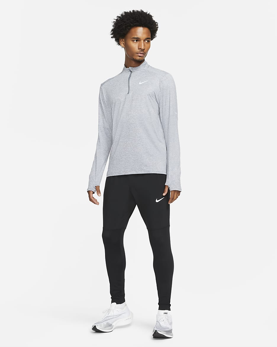 Nike Men's Dri-FIT 1/2-zip Running Top - Smoke Grey/Grey Fog/Heather