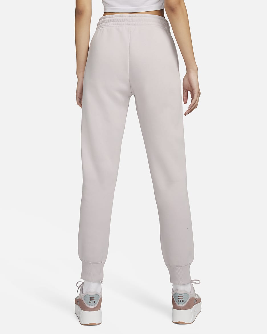 Pantalon de survêtement taille mi-haute Nike Sportswear Phoenix Fleece pour femme - Platinum Violet/Sail