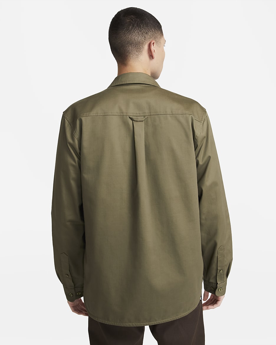 Nike SB Woven Skate Long-Sleeve Button Down - Medium Olive