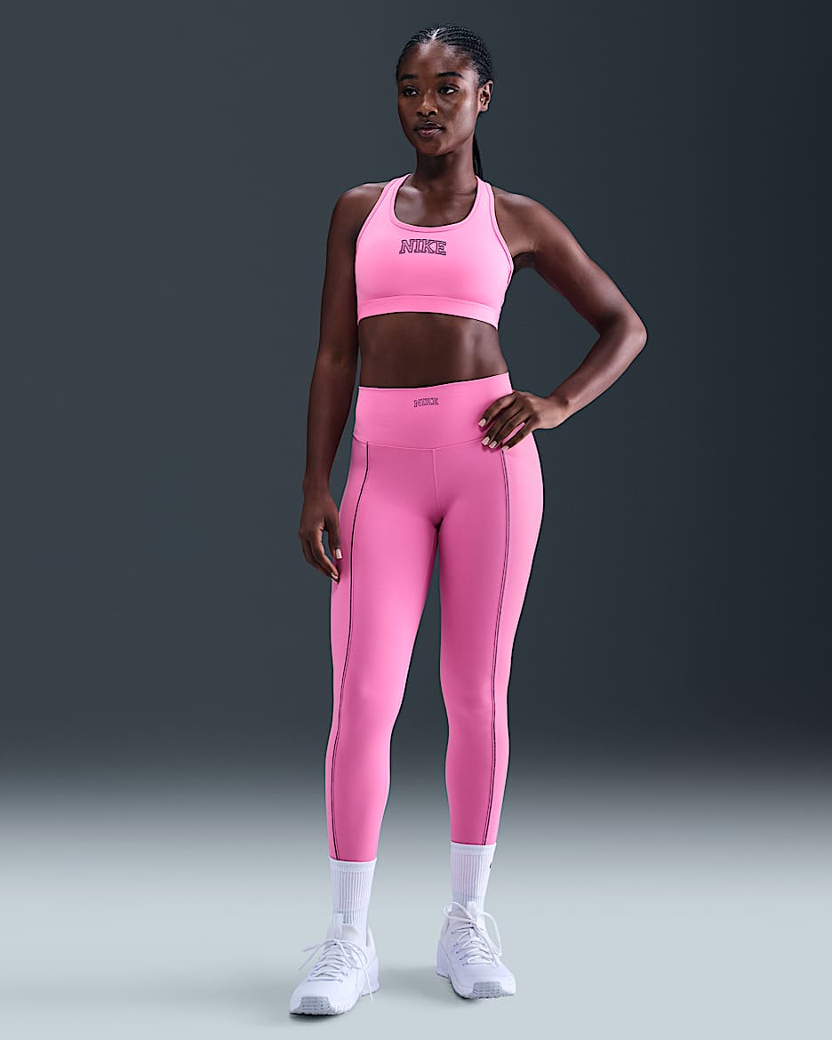 Nike One Women's High-Waisted Full-Length Leggings - Playful Pink
