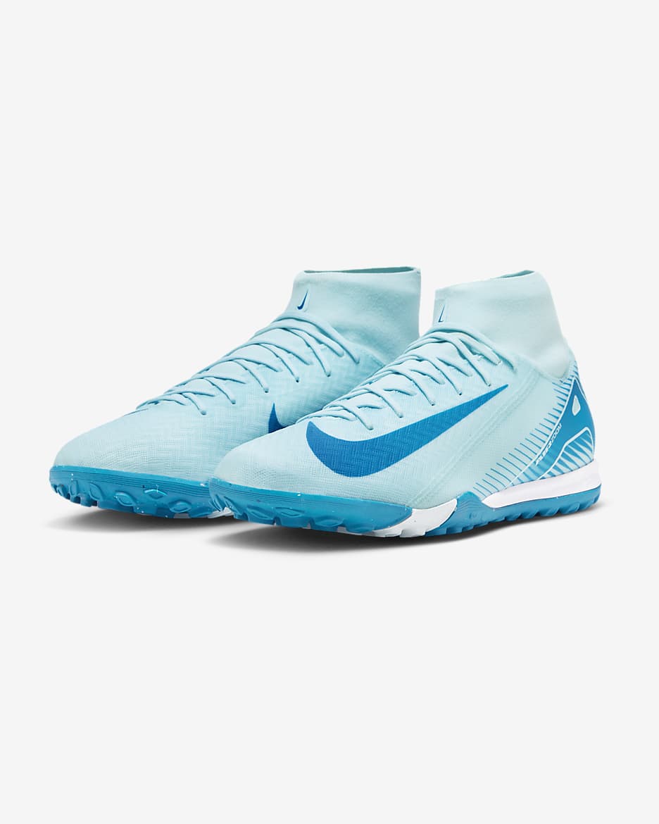 Buty piłkarskie typu high top na nawierzchnię typu turf Nike Mercurial Superfly 10 Academy - Glacier Blue/Blue Orbit