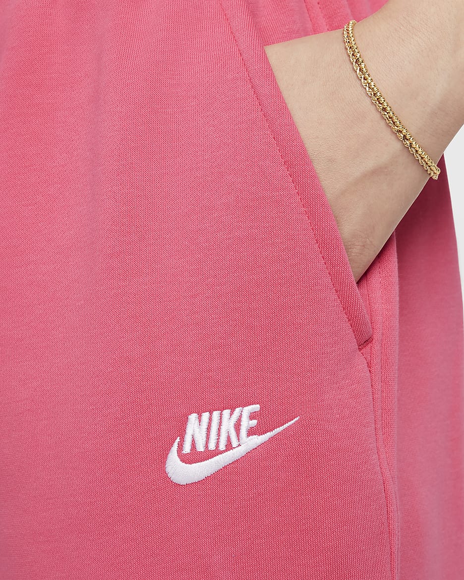 Pants holgados para niños talla grande Nike Sportswear Club Fleece - Rosa margarita/Rosa margarita/Blanco