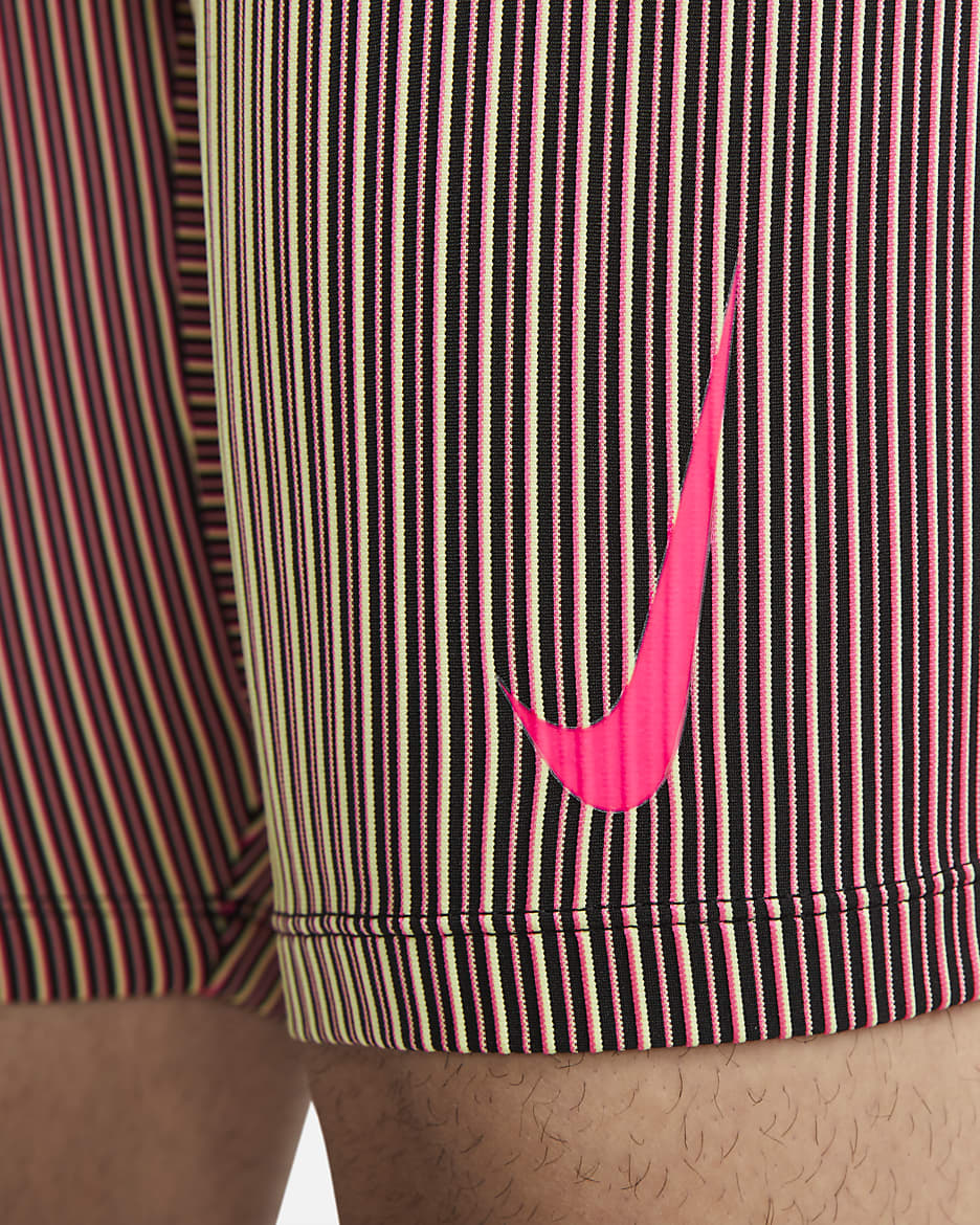 Nike Dri-FIT ADV AeroSwift Men's 1/2-Length Racing Tights - Black/Hyper Pink/Light Lemon Twist/Hyper Pink