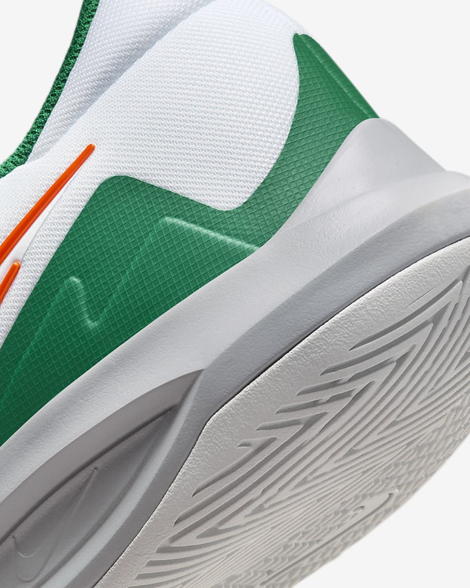 Nike Precision 6 Basketball Shoes - White/Malachite/Sundial/Safety Orange