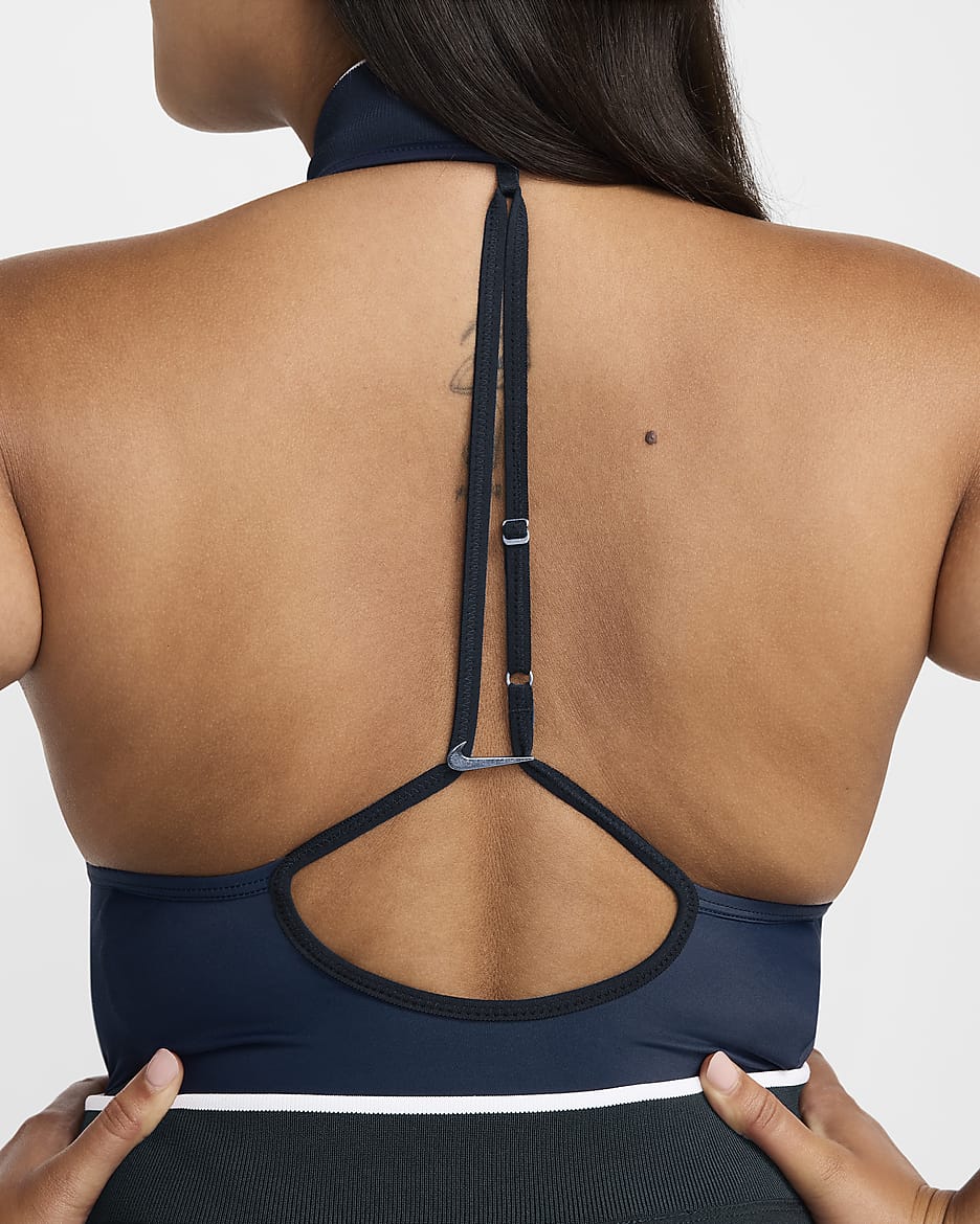 Nike x Jacquemus Bañador de una pieza con cuello alto - Mujer - Dark Obsidian/Plata