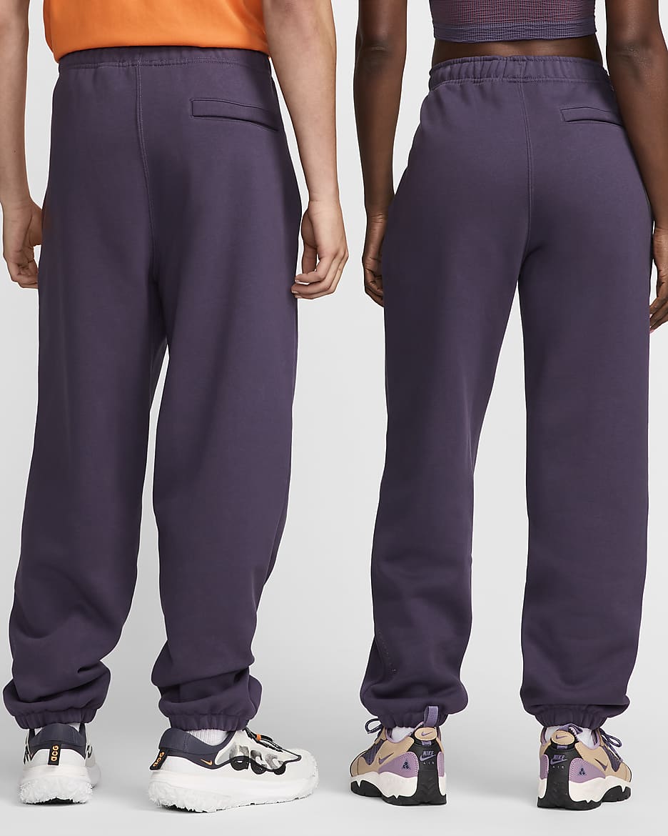 Nike ACG Lungs Therma-FIT Repel "Tuff Fleece" Pants - Dark Raisin/Safety Orange/Summit White