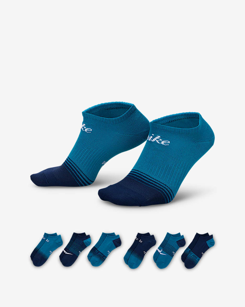 Chaussettes invisibles et légères Nike Everyday (6 paires) - Multicolore