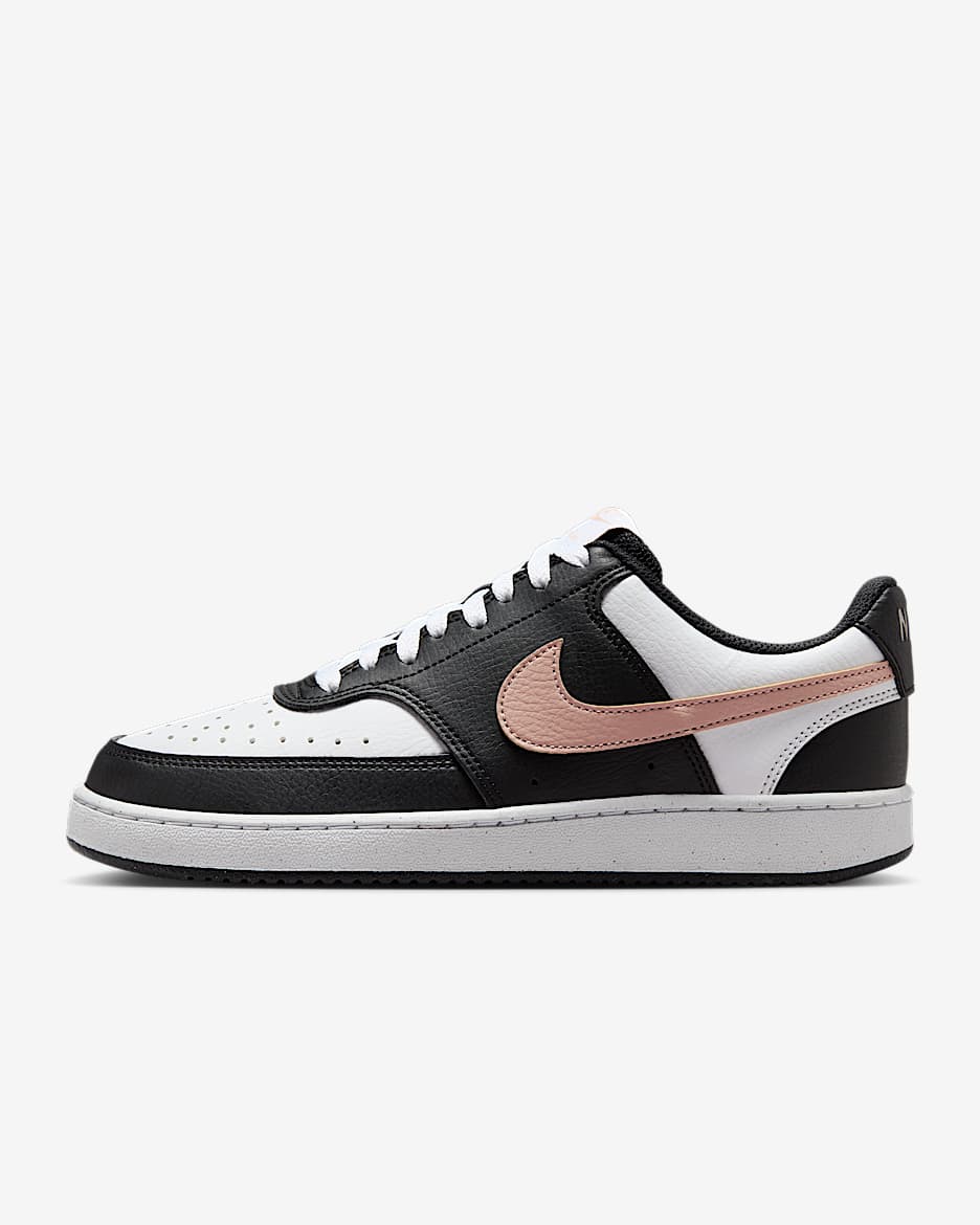 Nike Court Vision Low Next Nature Women's Shoes - Black/White/Particle Beige