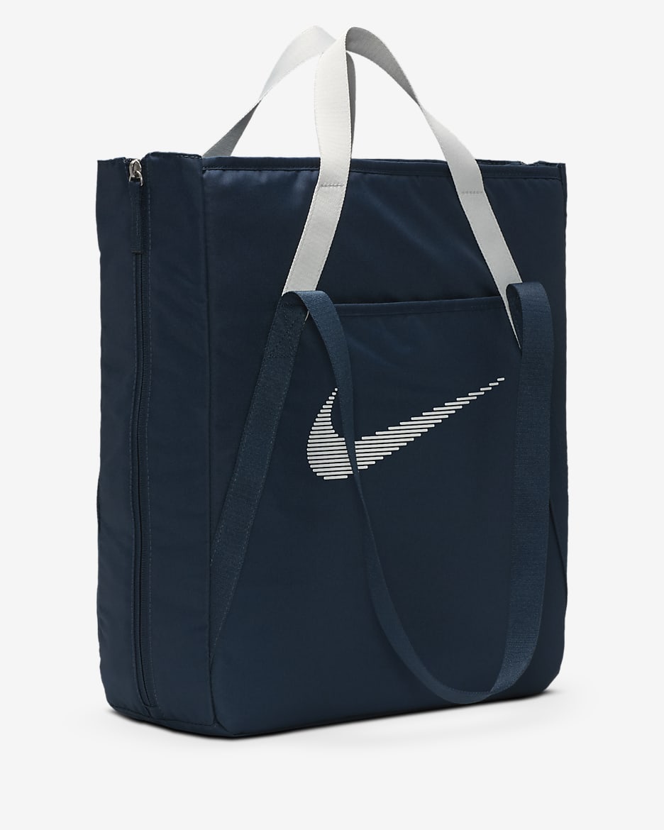 Borsa Tote da palestra Nike (28 l) - Armory Navy/Argento metallizzato/Argento metallizzato