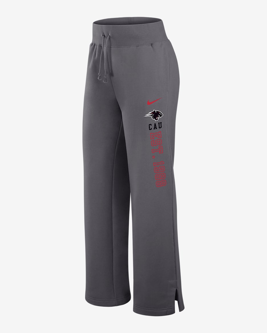Pants universitarios Nike para mujer Clark Atlanta Phoenix Fleece - Gris