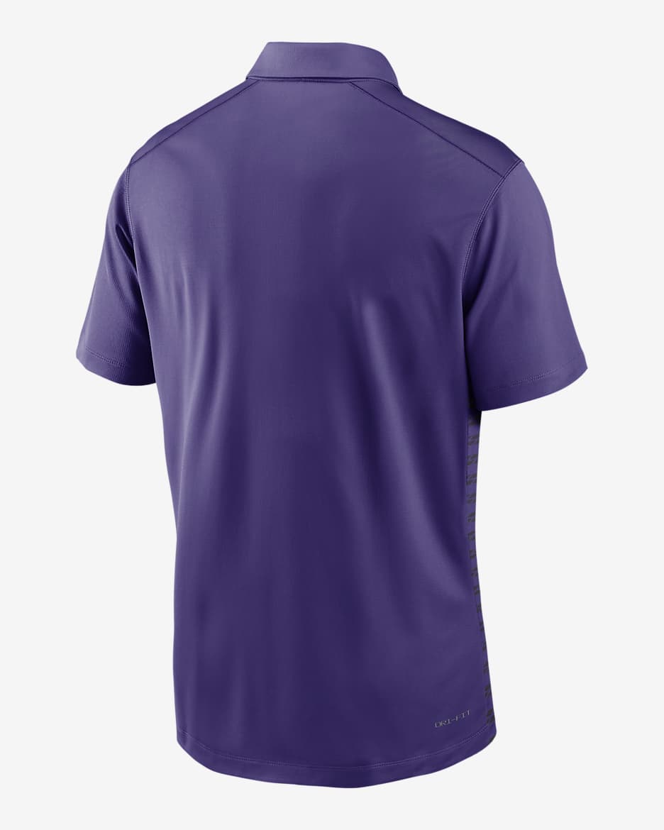 Polo universitario Nike Dri-FIT para hombre LSU Tigers Sideline Victory - Morado