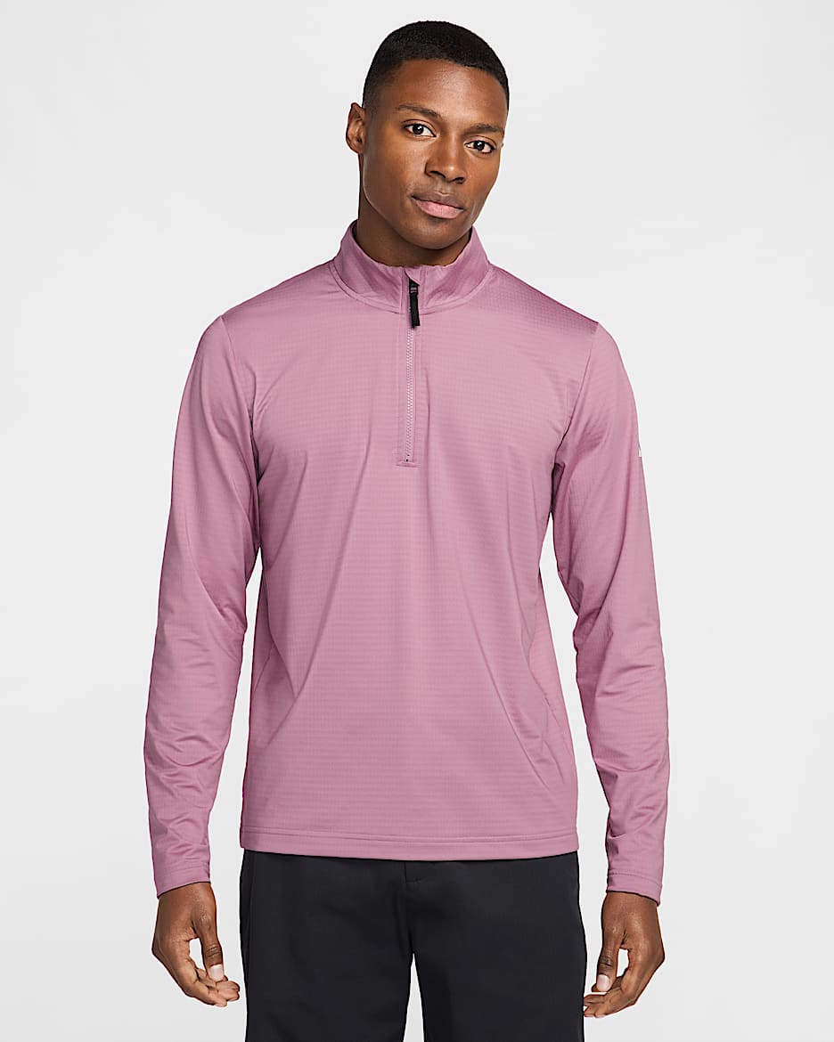 Playera de golf Dri-FIT de medio cierre para hombre Nike Victory - Polvo ciruela/Blanco