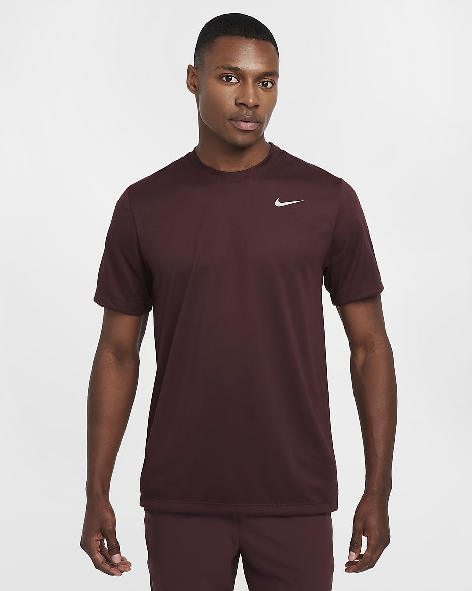 Playera de fitness para hombre Nike Dri-FIT Legend - Burdeos enérgico/Plata mate