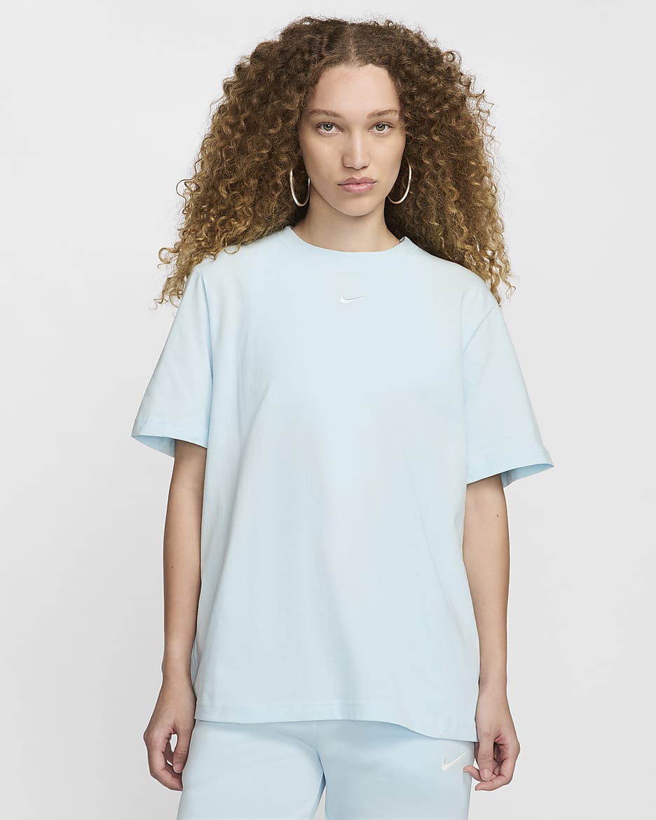 Playera para mujer Nike Sportswear Essential - Azul glacial/Blanco