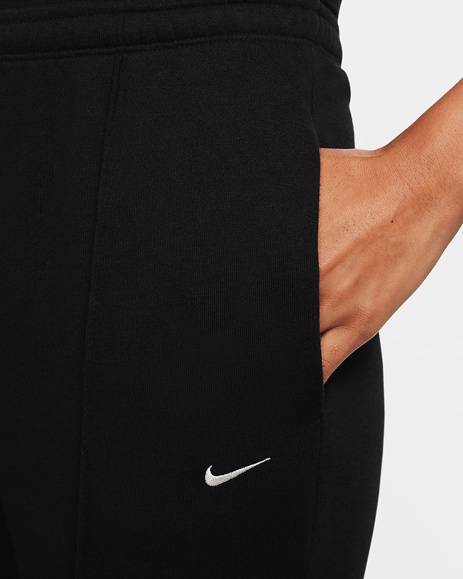 Nike Sportswear Chill Terry aansluitende joggingbroek met hoge taille van sweatstof voor dames - Zwart/Sail