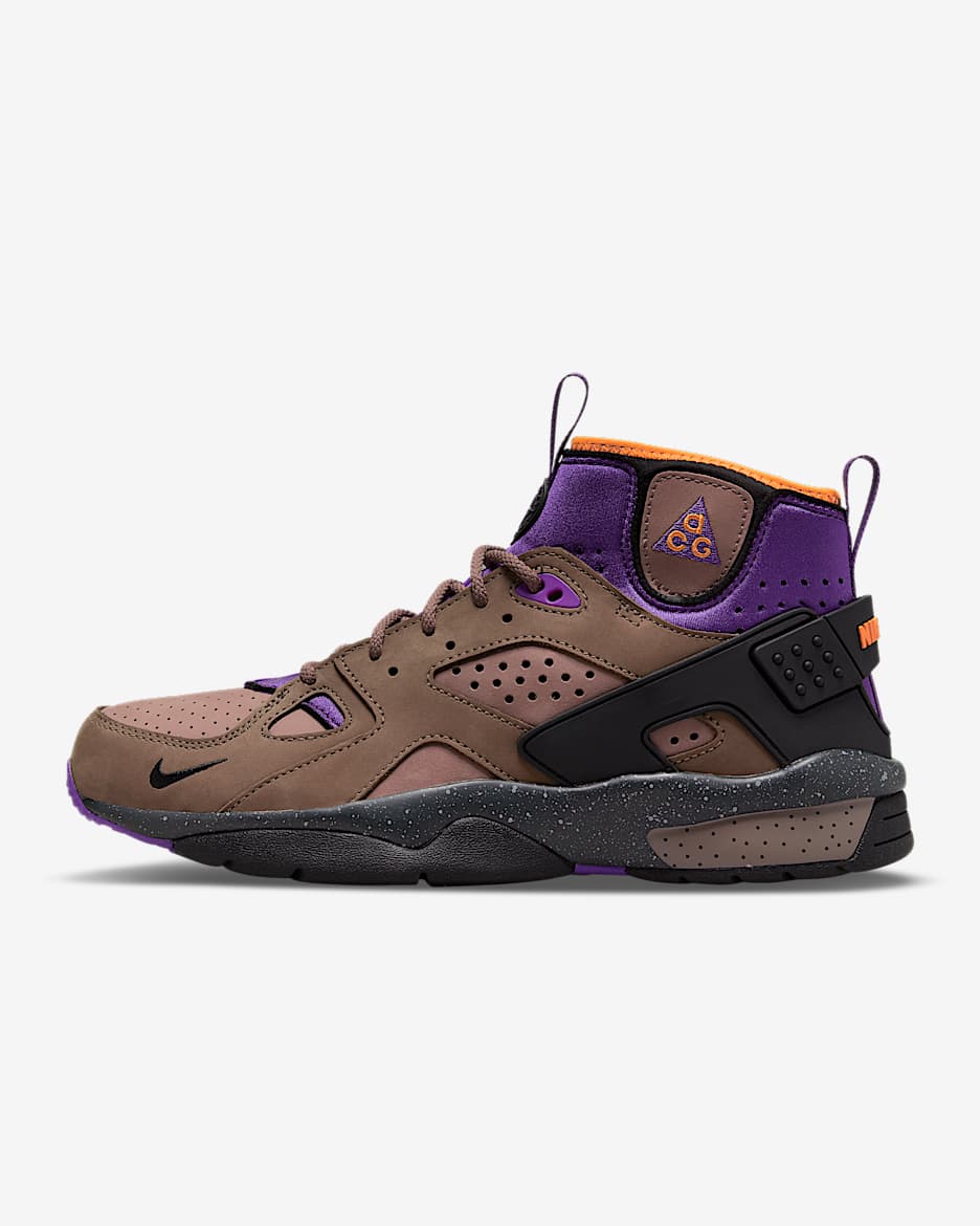 Nike ACG Air Mowabb Shoes - Trails End Brown/Prism Violet/Bright Mandarin/Pitch