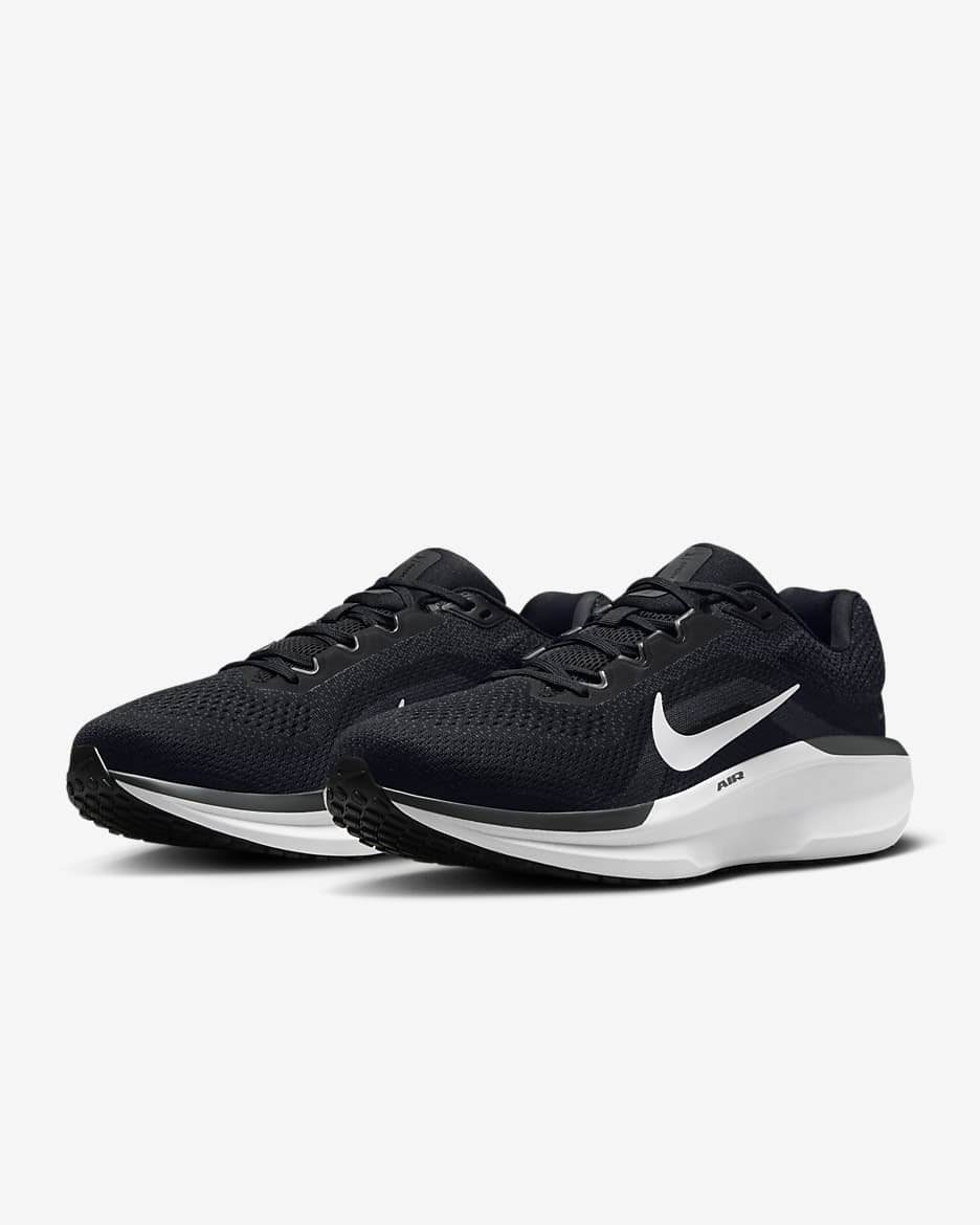 Nike Winflo 11 hardloopschoenen voor heren (extra breed, straat) - Zwart/Anthracite/Cool Grey/Wit