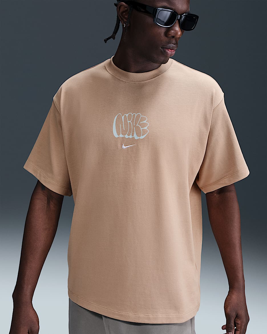 Pánské tričko Nike Solo Swoosh - Hemp