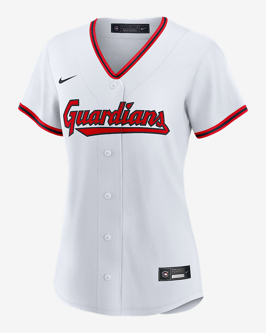 Jersey Nike de la MLB Replica para mujer Cleveland Guardians - Blanco