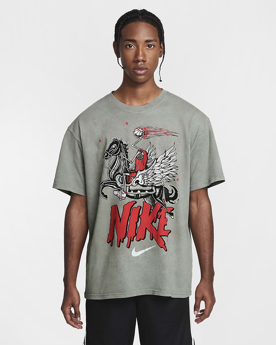 Nike Men's Max90 Basketball T-Shirt - Flat Pewter