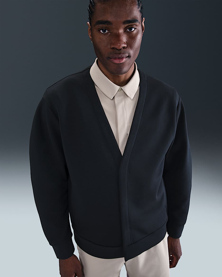 Cardigan para hombre Nike 24.7 ImpossiblySoft - Negro/Gris humo oscuro