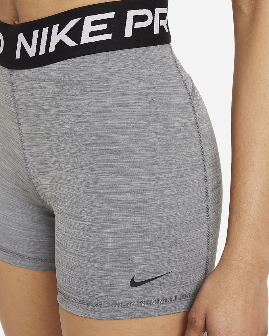 Shorts de 13 cm para mujer Nike Pro 365 - Gris humo/Jaspeado/Negro/Negro