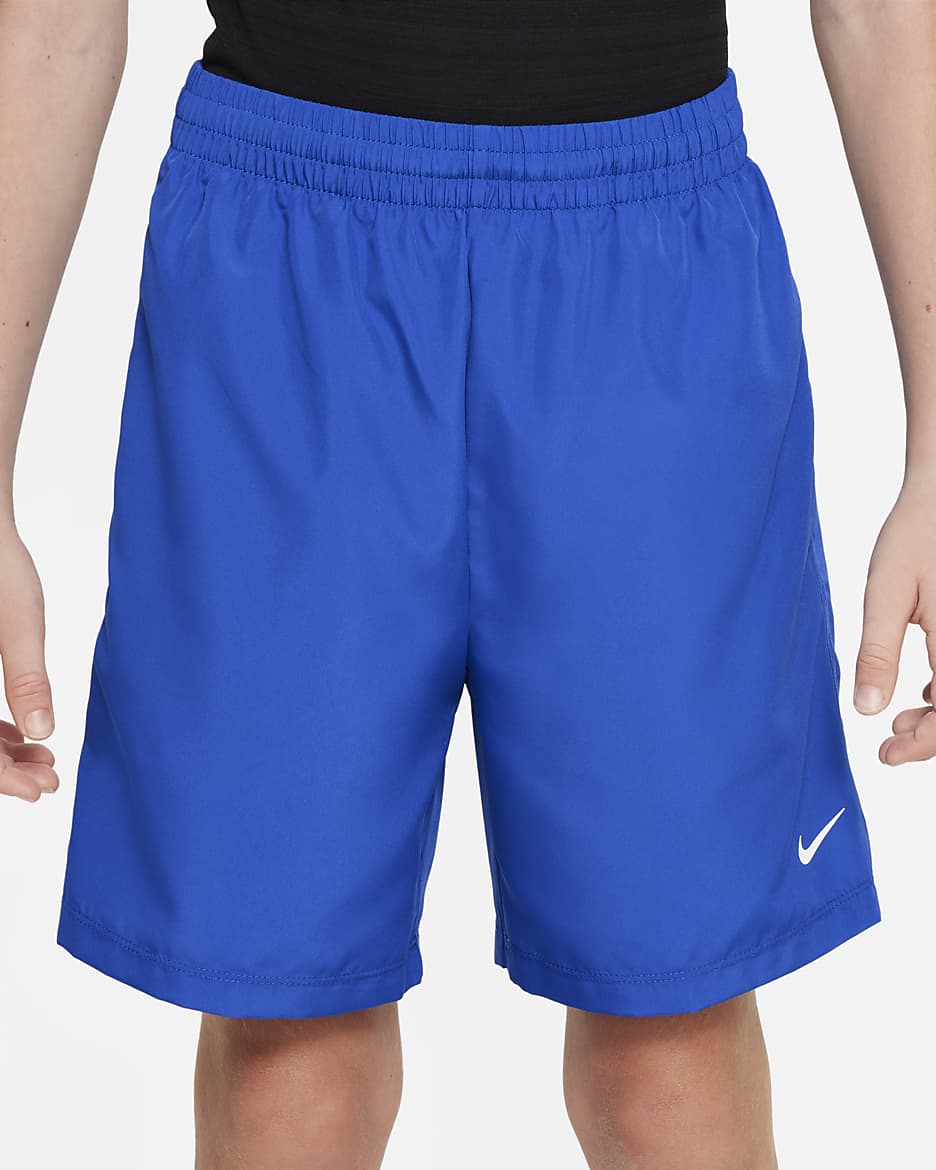 Nike Multi Older Kids' (Boys') Dri-FIT Training Shorts - Game Royal/White