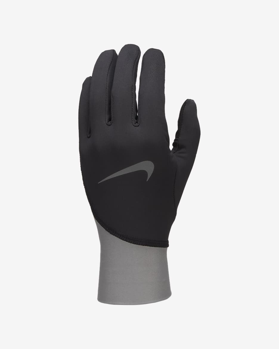 Guanti da running di peso medio Therma-FIT Nike Pacer – Uomo - Nero/Smoke Grey/Argento