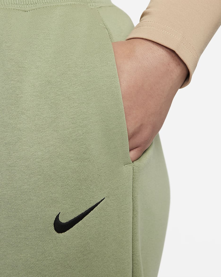 Pantaloni tuta oversize a vita alta Nike Sportswear Phoenix Fleece (Plus size) – Donna - Oil Green/Nero