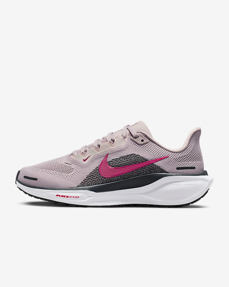 Nike Pegasus 41 Straßenlaufschuh für Damen - Platinum Violet/Off Noir/Silt Red/Sweet Beet