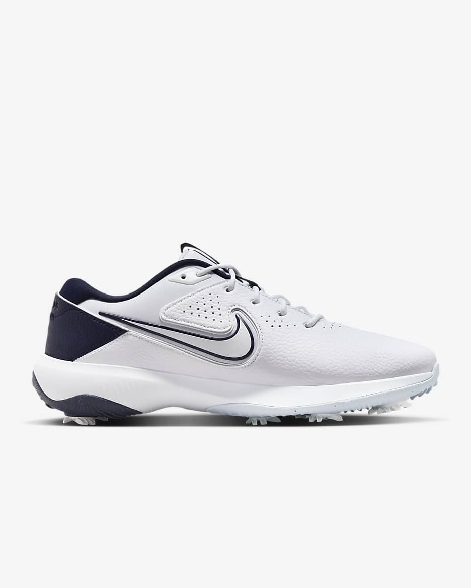 Tenis de golf para hombre (anchos) Nike Victory Pro 3 - Blanco/Obsidiana/Azul acuario/Gris fútbol