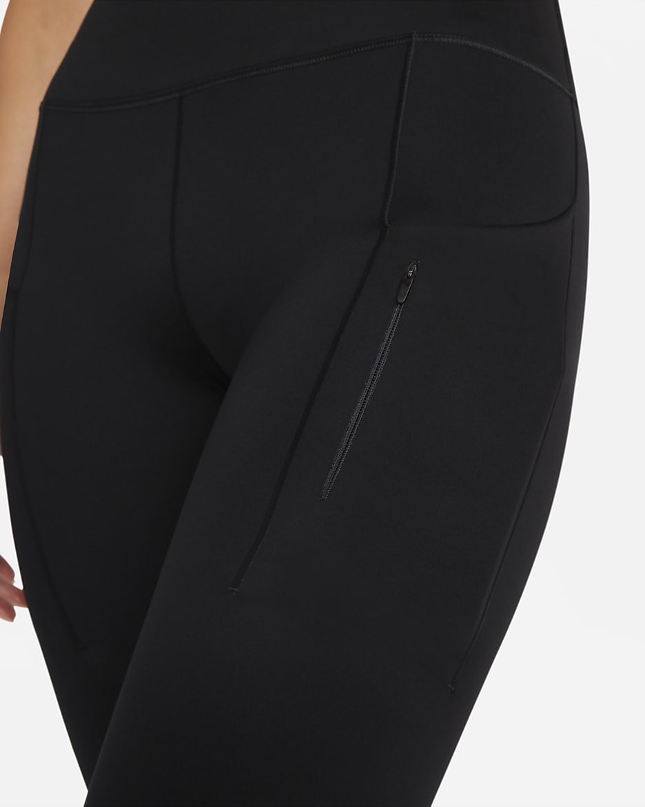 Nike Go Women's Firm-Support High-Waisted Leggings with Pockets - Black/Black