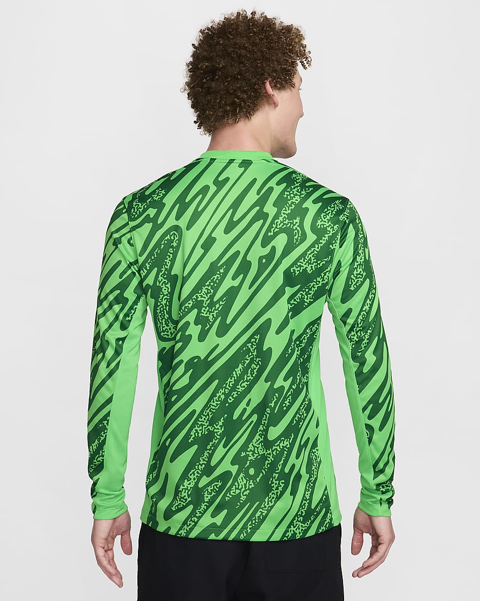 Netherlands (Women's Team) 2024/25 Stadium Goalkeeper Men's Nike Dri-FIT Football Replica Shirt - Green Spark/Pine Green/White