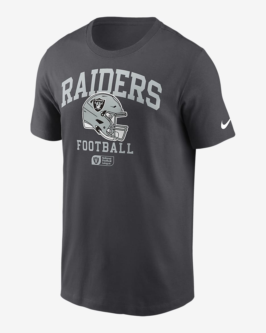 Las Vegas Raiders Helmet Essential Men's Nike NFL T-Shirt - Anthracite