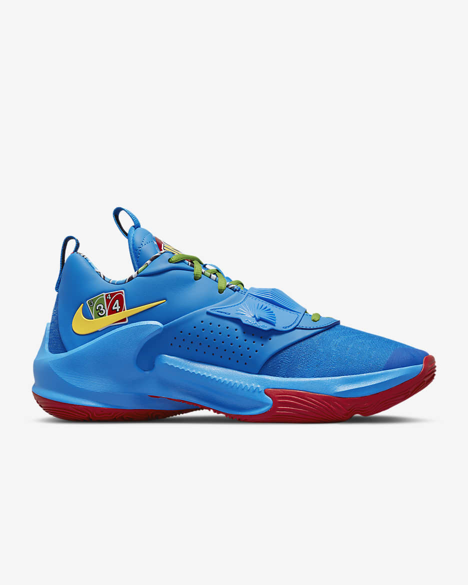 Freak 3 Basketball Shoes - Photo Blue/White/Action Red/Black