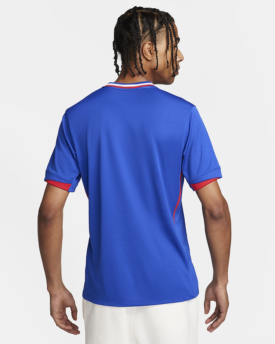 FFF (男子組) 2024/25 Stadium 主場男款 Nike Dri-FIT 復刻版足球衣 - Bright Blue/University Red/白色