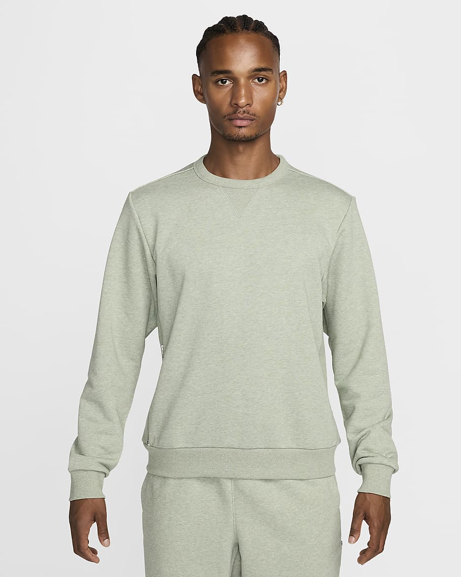 Sudadera de cuello redondo de básquetbol Dri-FIT para hombre Nike Standard Issue - Horizonte jade/Jaspeado/Marfil pálido