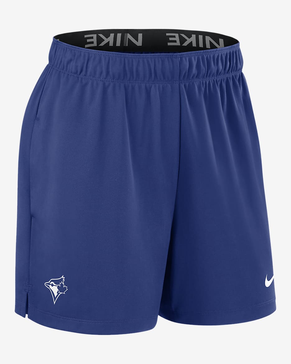 Shorts Nike Dri-FIT de la MLB para mujer Toronto Blue Jays Authentic Collection Practice - Royal