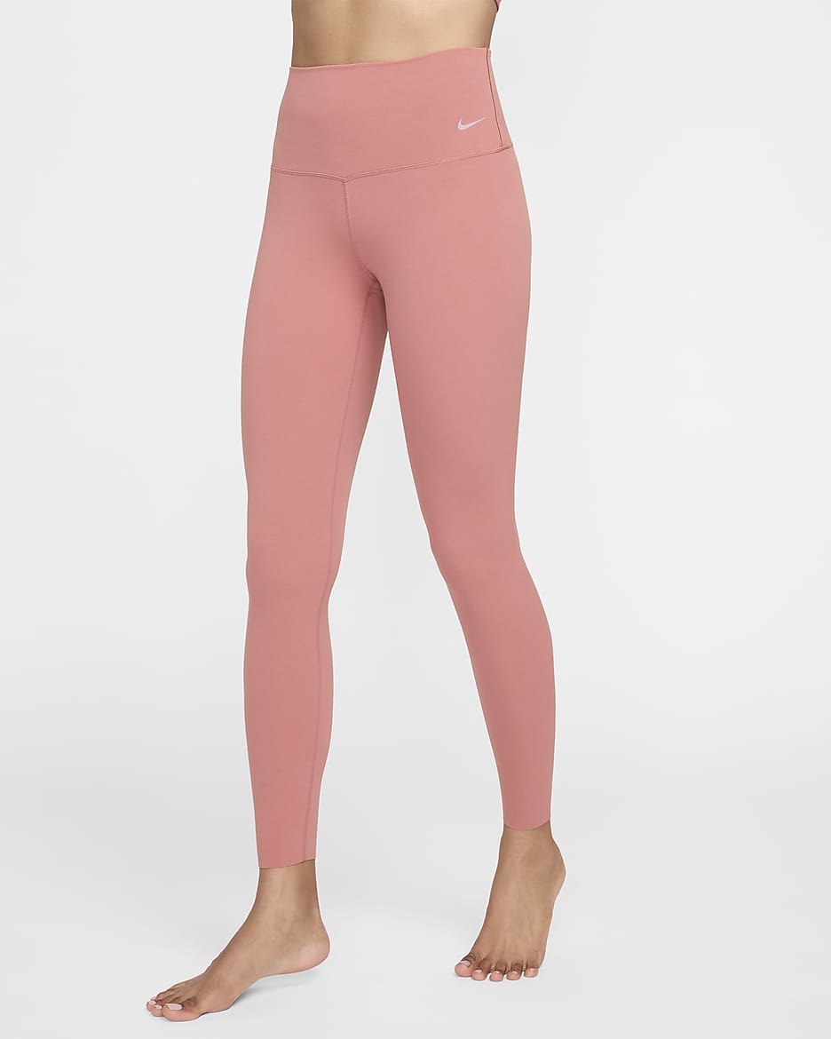 Nike Zenvy Women's Gentle-Support High-Waisted Full-Length Leggings - Canyon Pink/Black