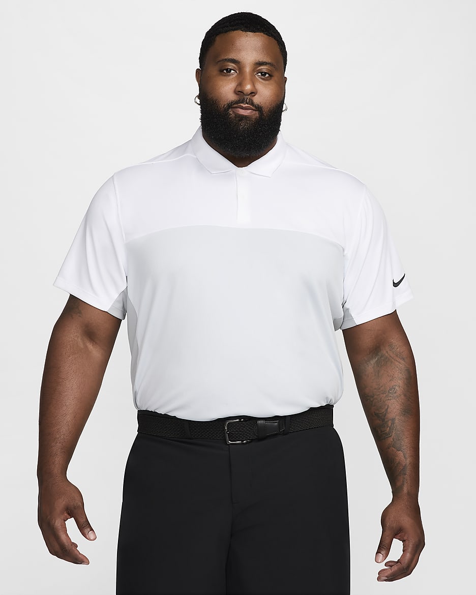 Nike Victory+ Men's Dri-FIT Golf Polo - White/Light Smoke Grey/Pure Platinum/Black