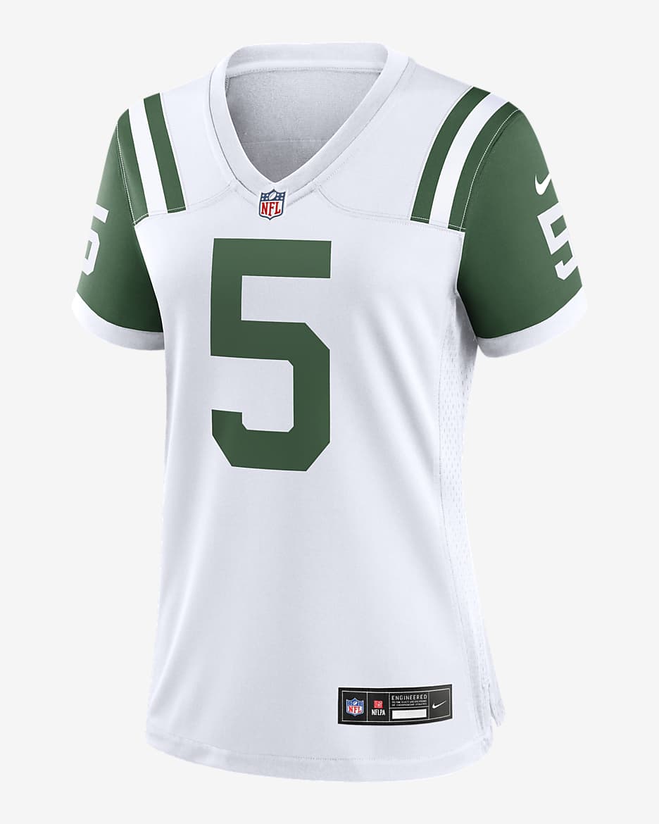 Jersey de fútbol americano Nike de la NFL Game para mujer Garrett Wilson New York Jets - Blanco