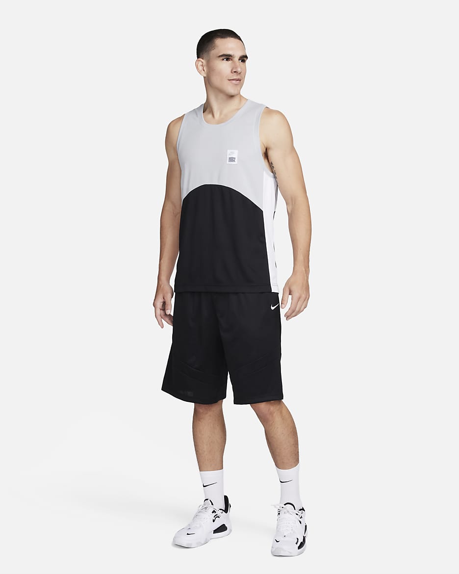 Nike Icon Dri-FIT basketbalshorts voor heren (28 cm) - Zwart/Zwart/Zwart